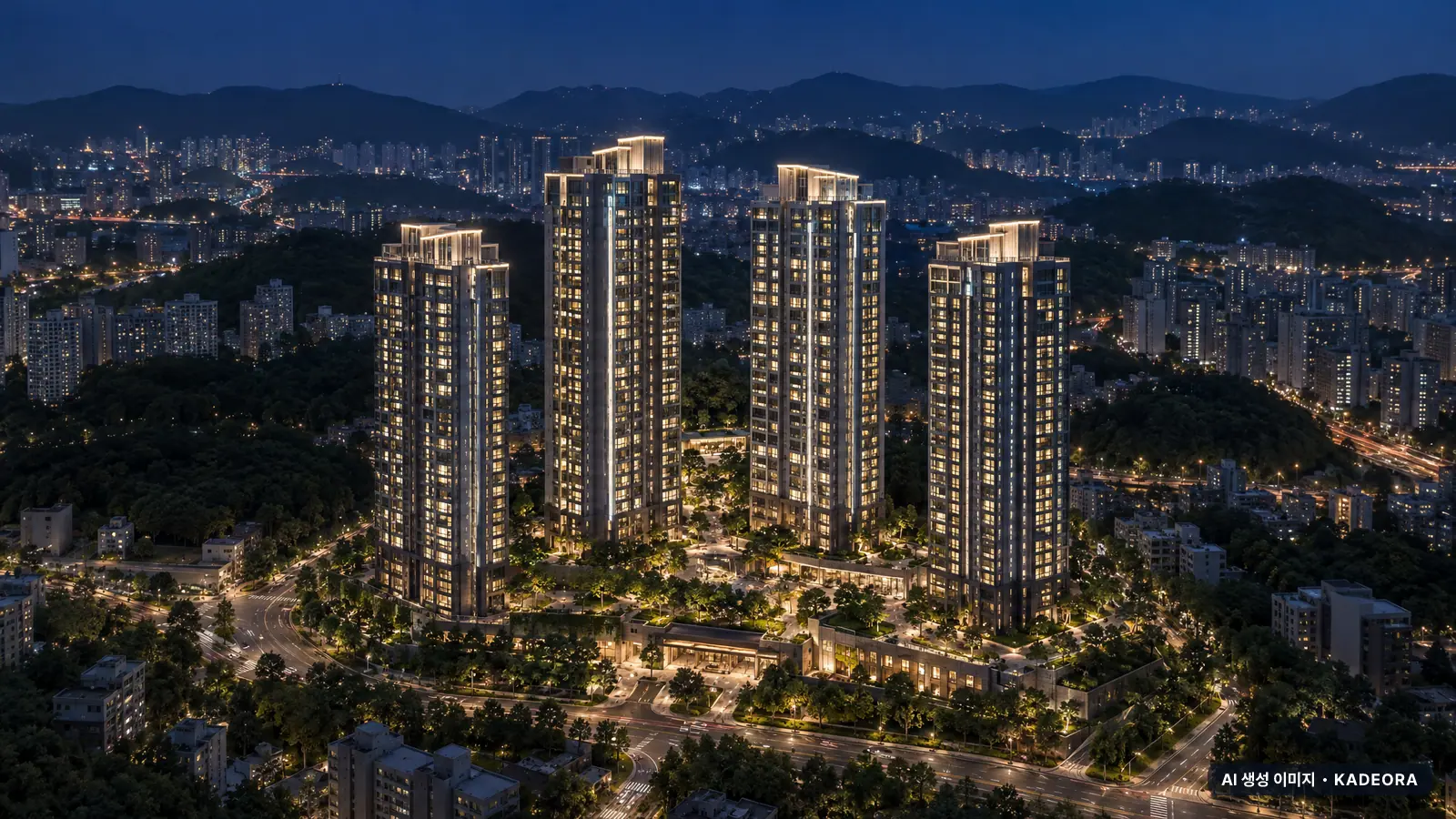 아너스 웰가 진주 단지 전경 AI 상상도 — 진주시 가좌동 840세대