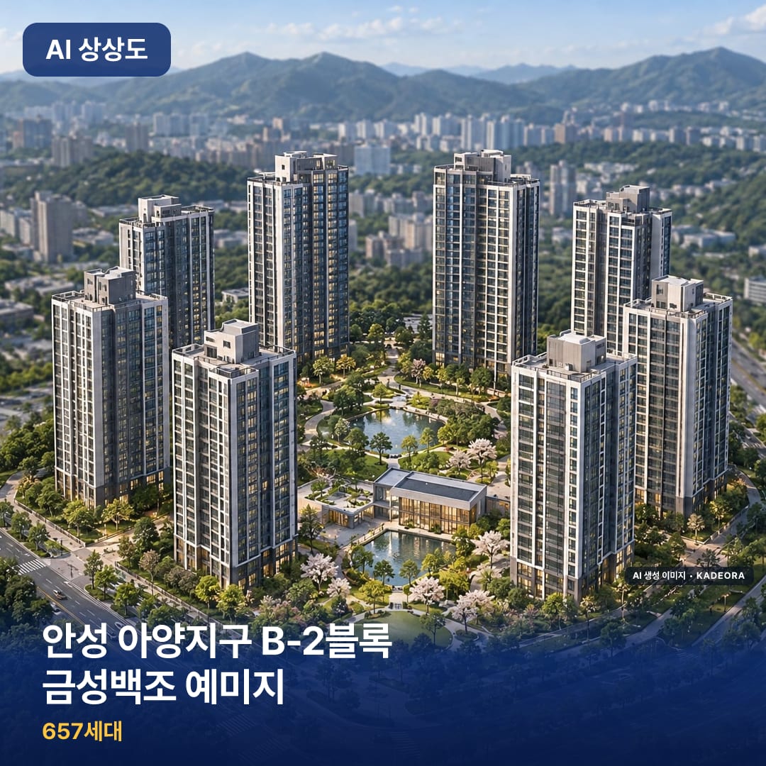 안성 아양지구 B-2블록 금성백조 예미지 단지 썸네일 — AI 생성 이미지