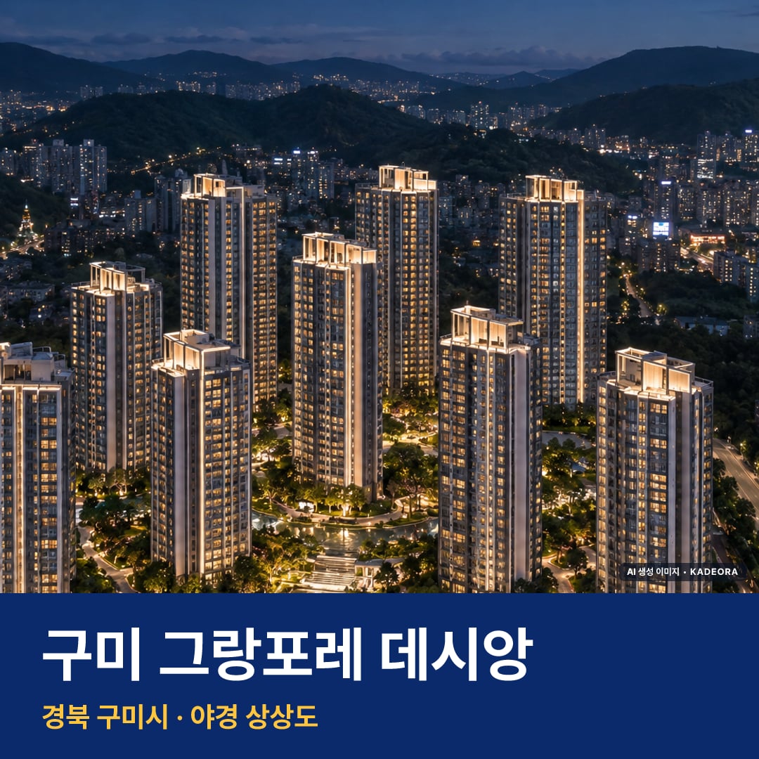 구미 그랑포레 데시앙 청약 주변 경관 · AI 생성 상상도 · 실제와 다를 수 있음