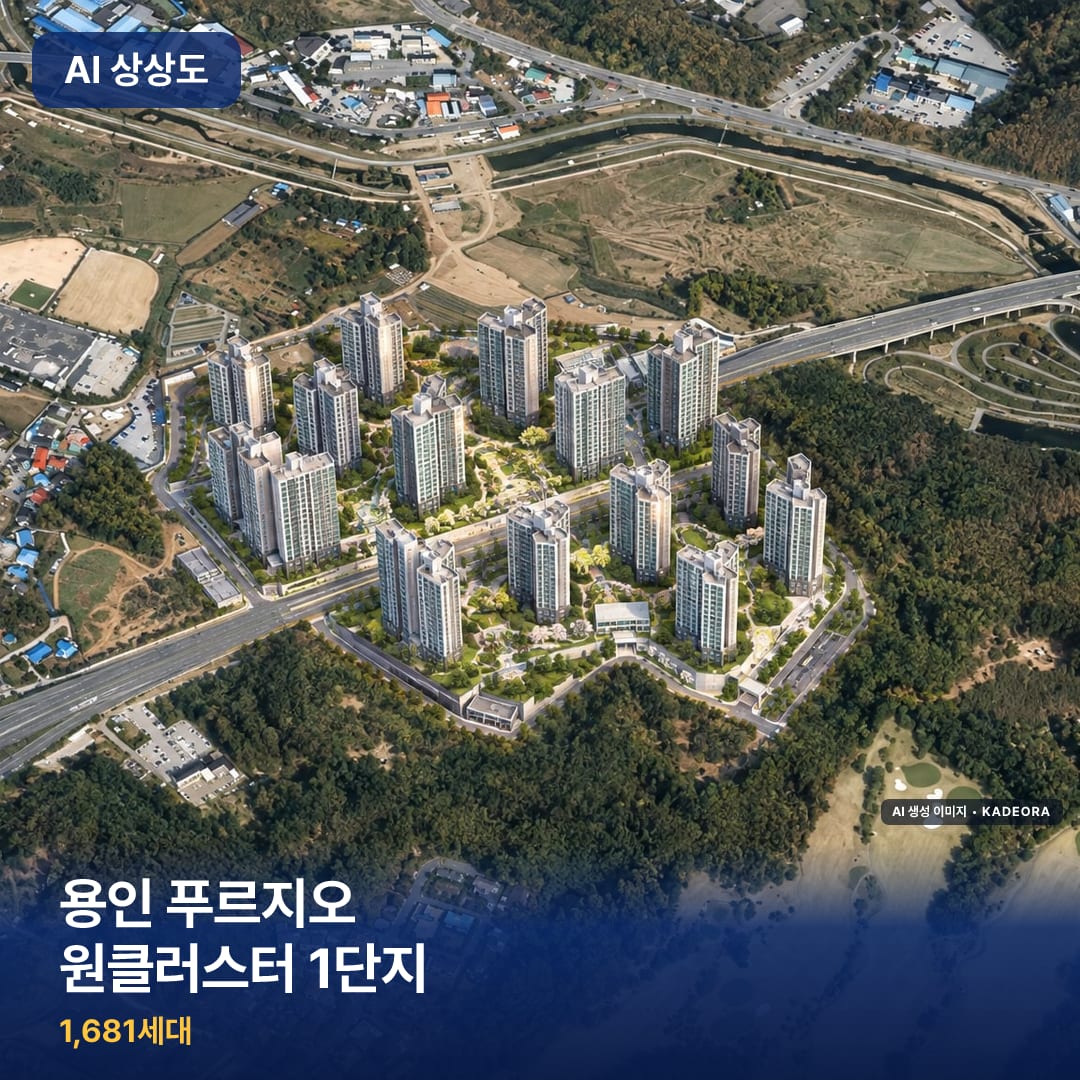 용인 푸르지오 원클러스터 1단지 단지 썸네일 — AI 생성 이미지