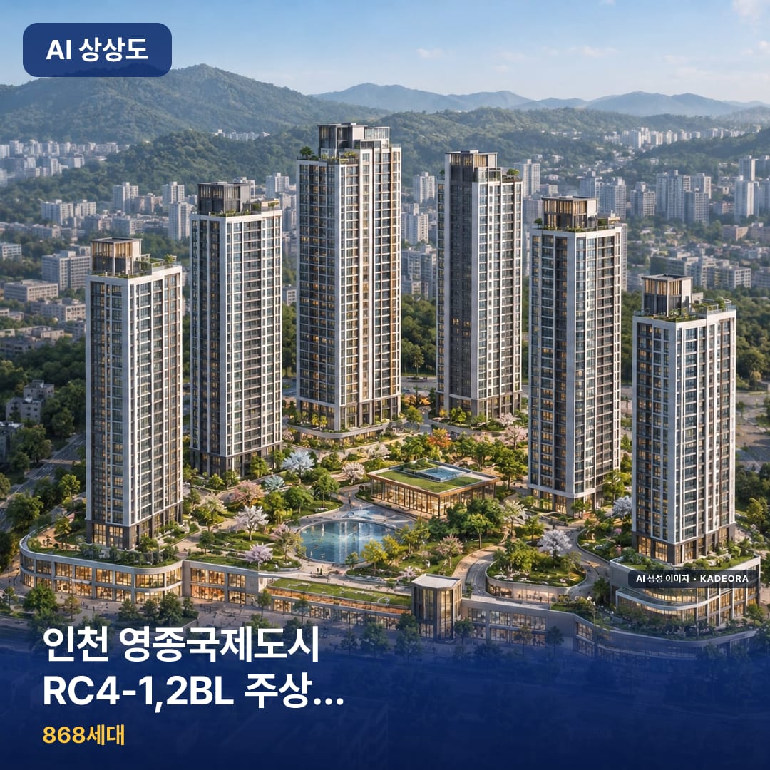 인천 영종국제도시 RC4-1,2BL 주상복합 (사전청약) 단지 썸네일 — AI 생성 이미지