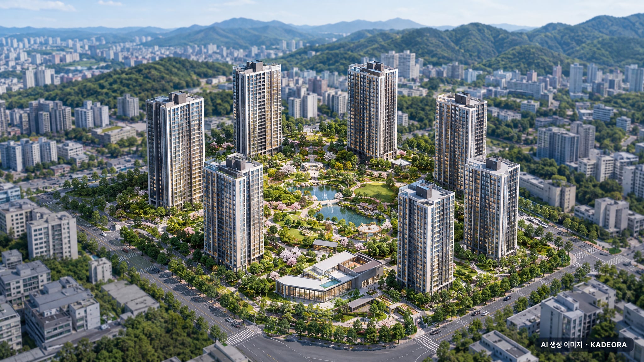 모라동(270-3번지 일원) 공동주택 단지 전경 AI 상상도(주간 항공) — 부산 사상구 분양 예고 783세대