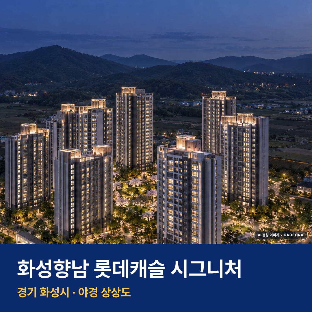 화성향남 롯데캐슬 시그니처 위치 주변 경관 · AI 생성 상상도 · 실제와 다를 수 있음