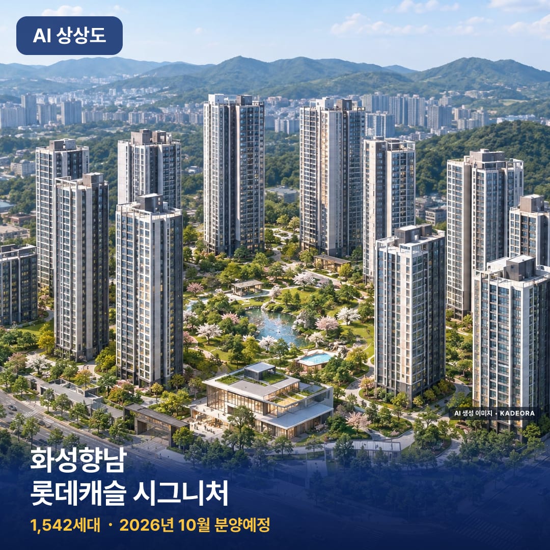화성향남 롯데캐슬 시그니처 단지 썸네일 — AI 생성 이미지