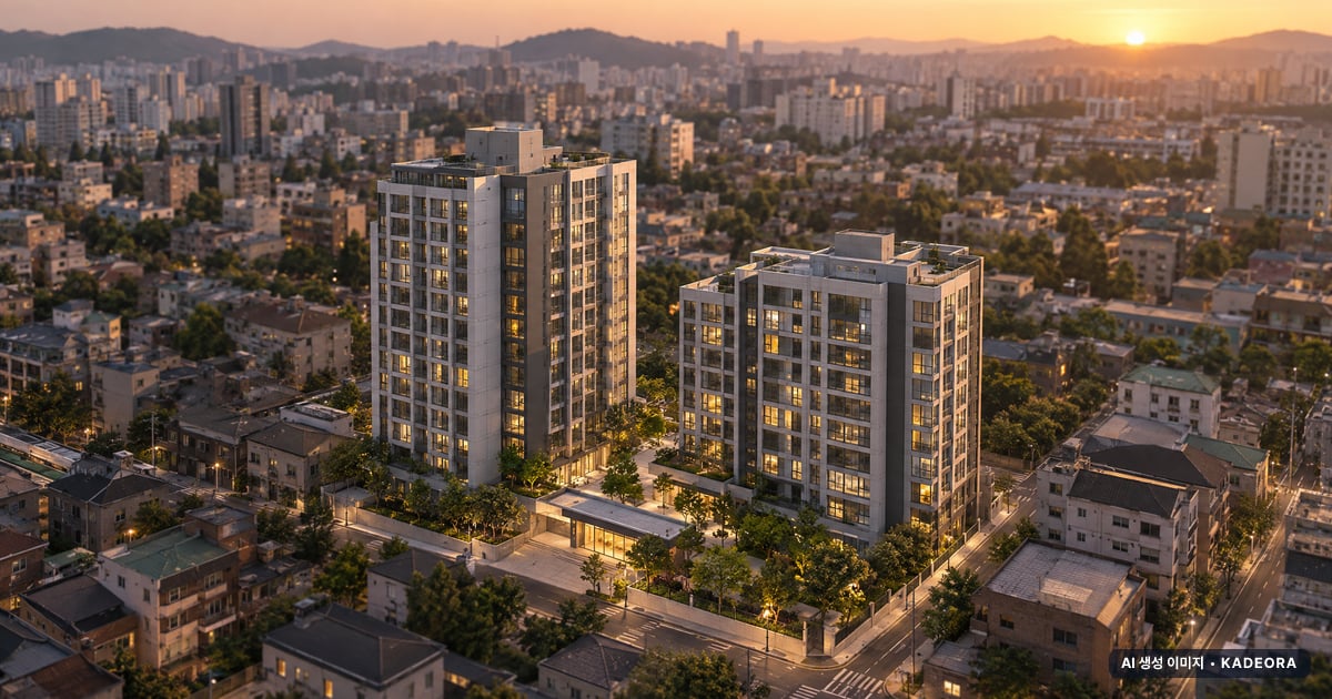 부산 수영구 남천 백산 소규모재건축 총 173세대 기준 AI 상상도 — 실제와 다를 수 있음 부산 수영구 남천 백산 소규모재건축 총 173세대 기준 AI 상상도(노을 항공) — 실제와 다를 수 있음
