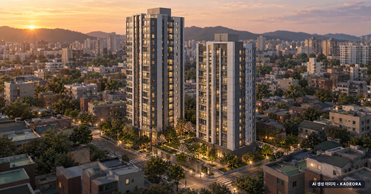 서울공릉지구 공공분양주택 총 209세대 기준 AI 상상도(노을 항공) — 실제와 다를 수 있음