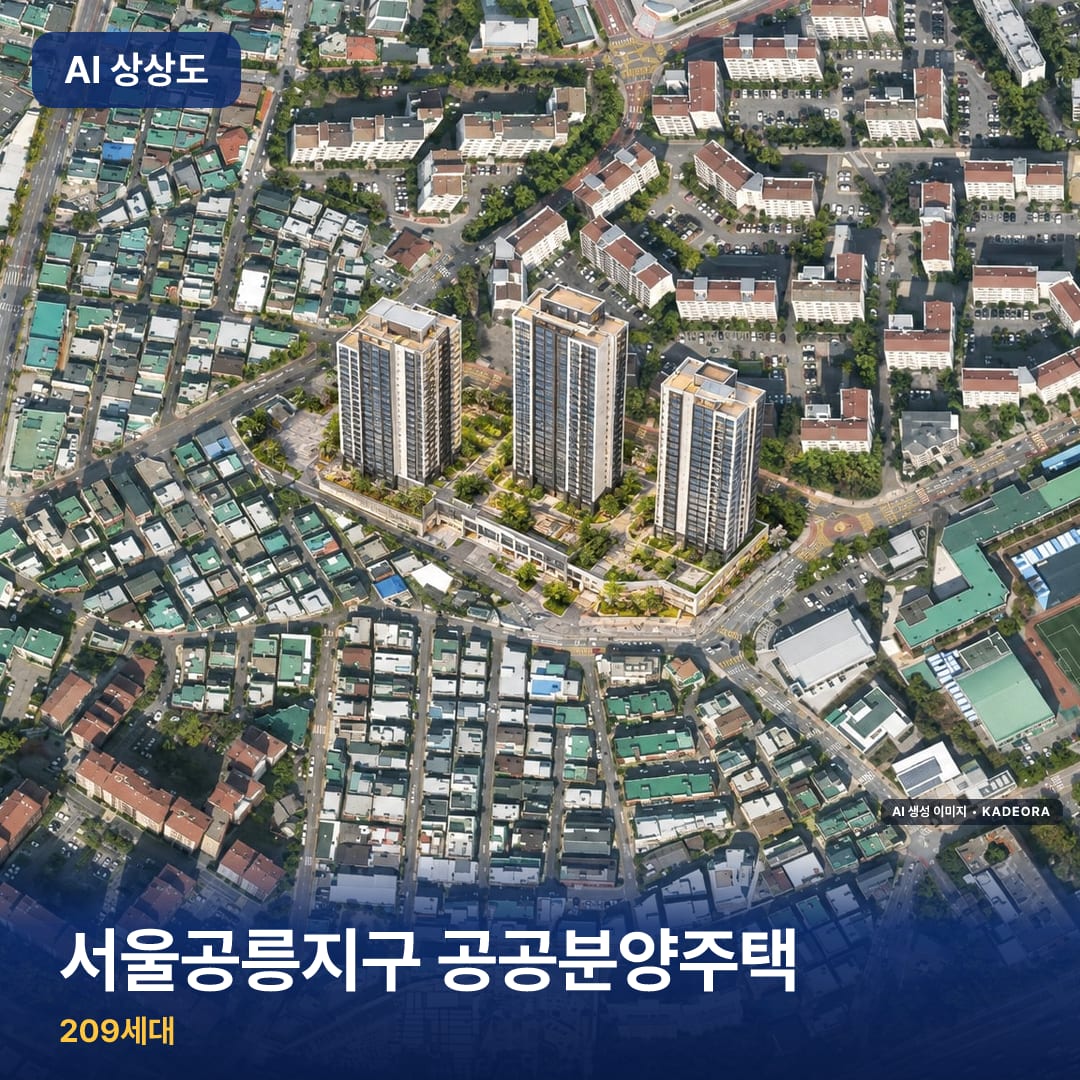 서울공릉지구 공공분양주택 단지 썸네일 — AI 생성 이미지