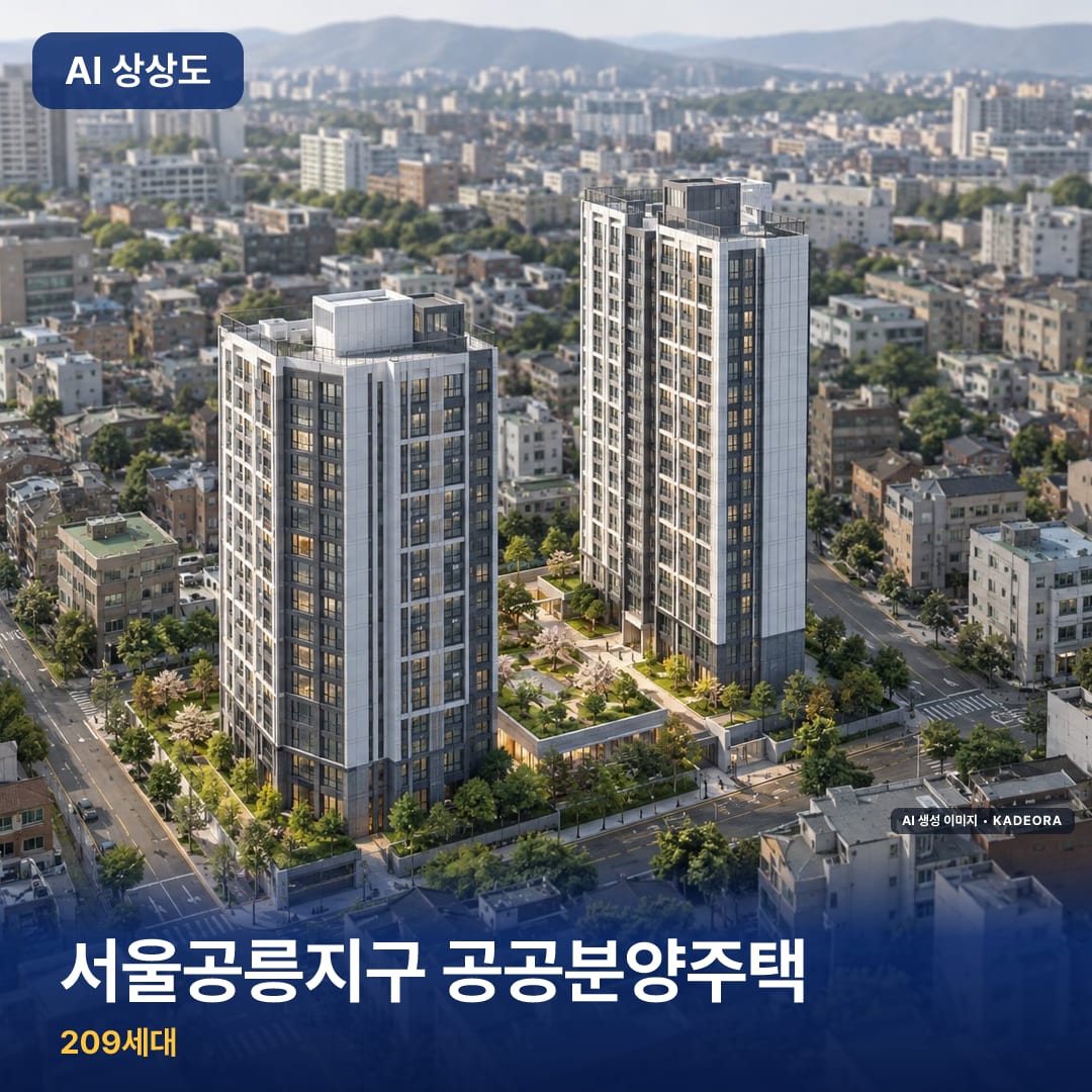 서울공릉지구 공공분양주택 단지 썸네일 — AI 생성 이미지