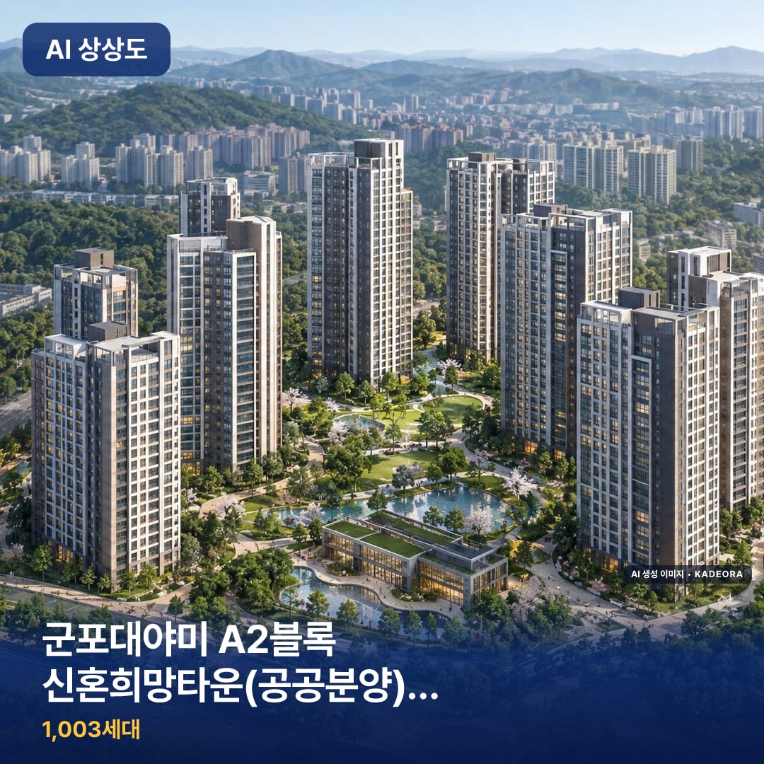 군포대야미 A2블록 신혼희망타운(공공분양)(본청약) 단지 썸네일 — AI 생성 이미지