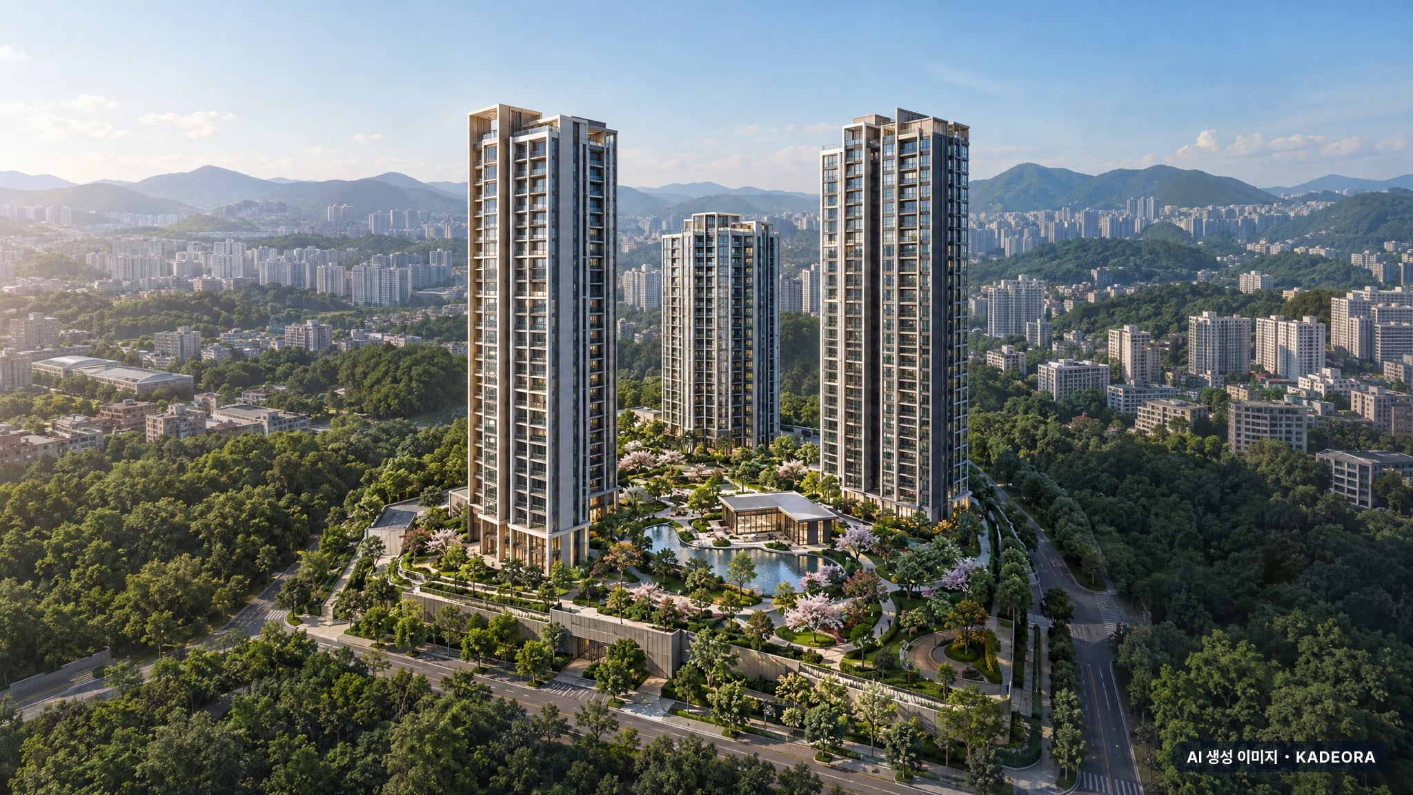 해운대 마티안 디에디션 조감도 AI 상상도(주간 항공) — 부산 해운대구 분양 예고 220세대