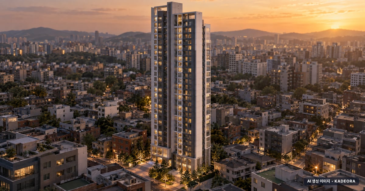 함안가야 휴니온아르떼 1개동·최고 27층·총 92세대 기준 AI 상상도(노을 항공) — 실제와 다를 수 있음