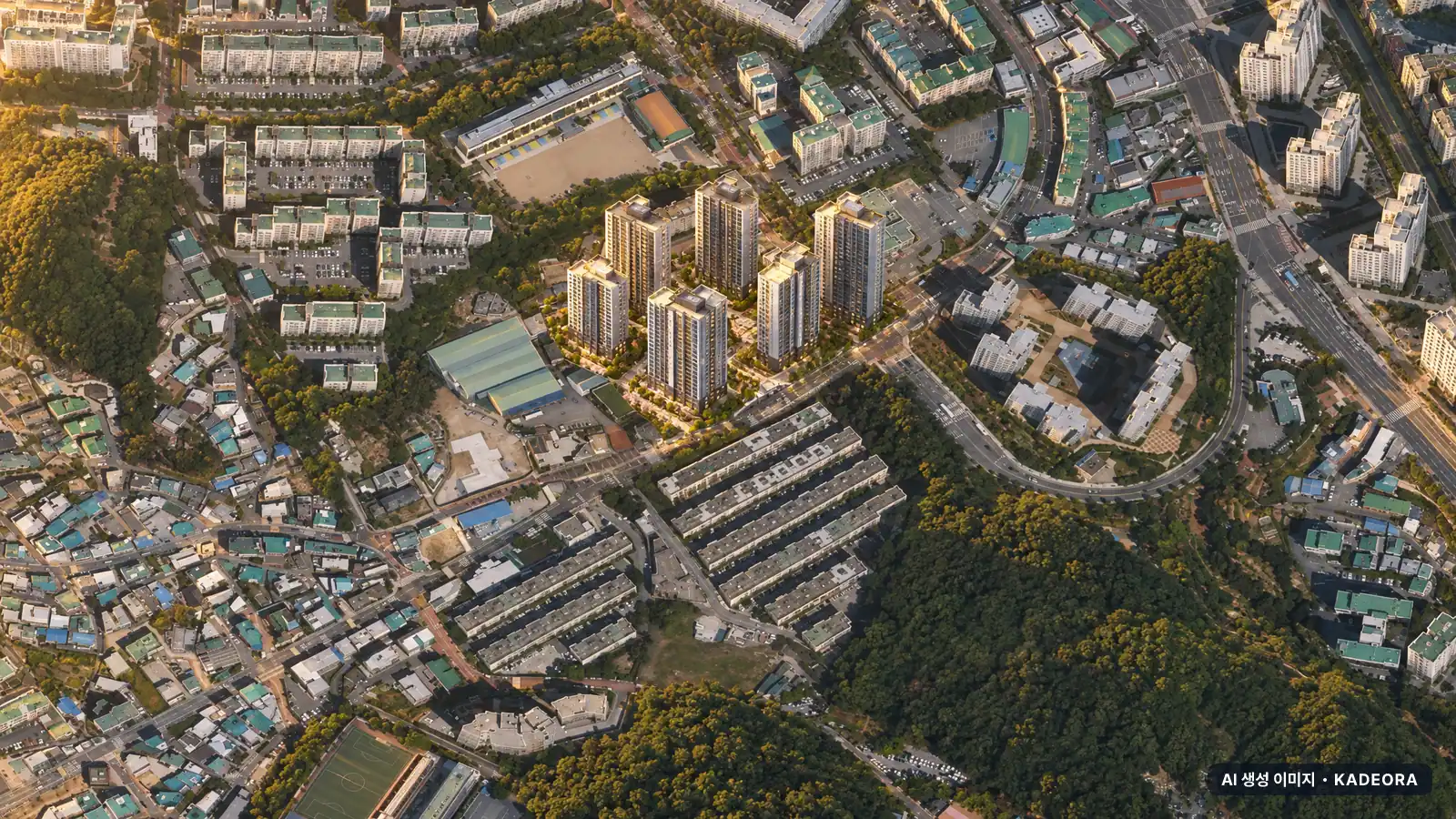 부산 영도구 동삼1 재건축 총 647세대 기준 AI 상상도(노을 항공) — 실제와 다를 수 있음