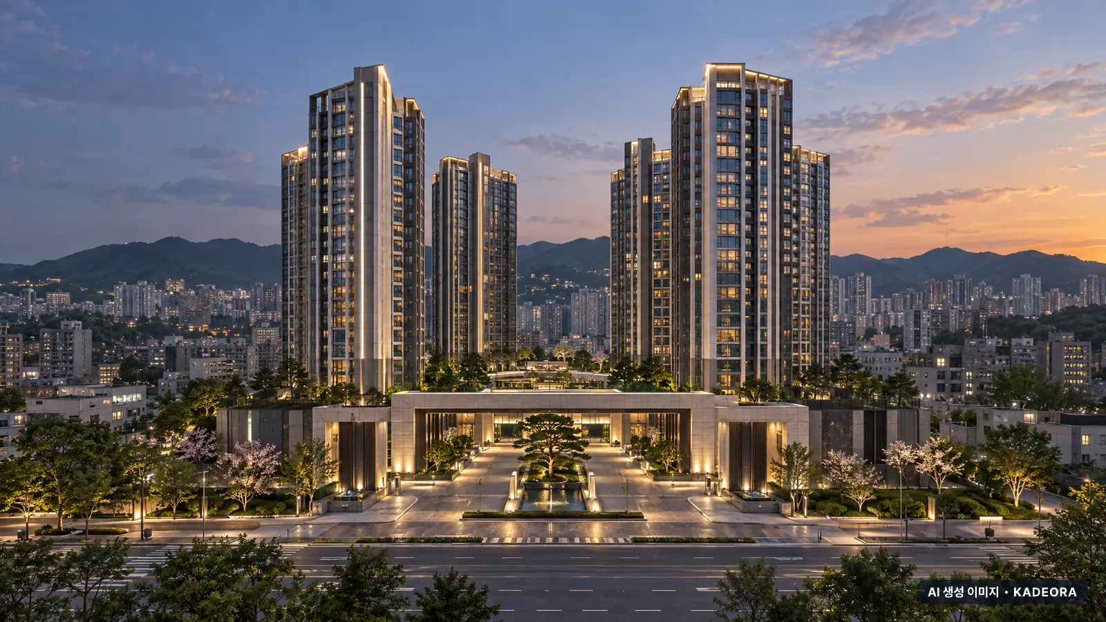 부산 영도구 동삼1 재건축 총 647세대 기준 AI 상상도(단지 입구) — 실제와 다를 수 있음