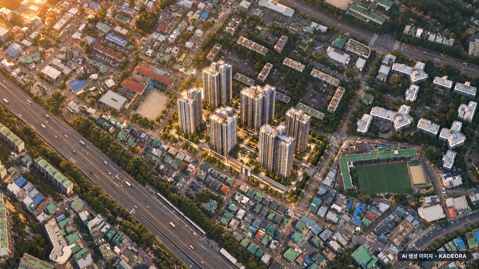 울산 남구 무거동 재건축 단지 전경 AI 상상도 — 남구 무거동