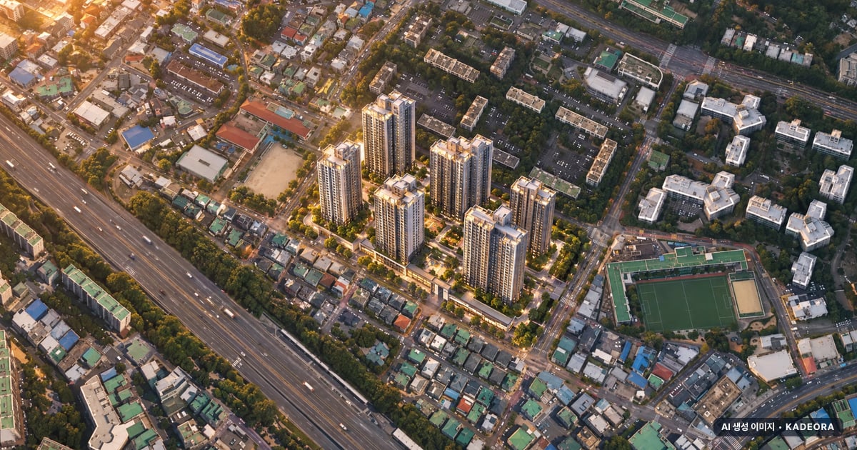 울산 남구 무거동 재건축 단지 전경 AI 상상도(노을 항공) — 남구