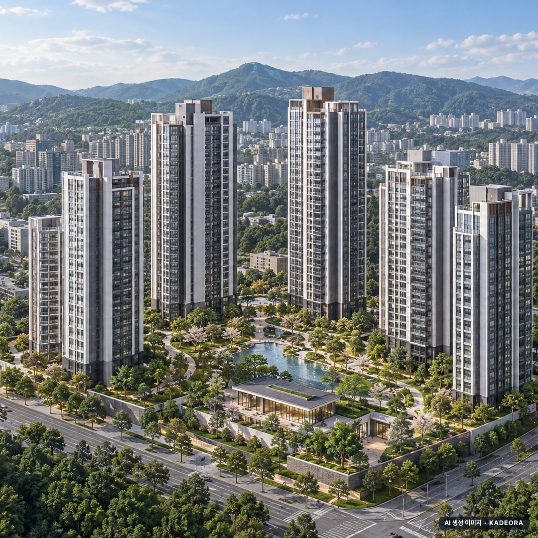 인천영종지구 A24블록 공공분양주택(본청약) 이번 641세대 공급 기준 AI 상상도(주간 항공) — 실제와 다를 수 있음