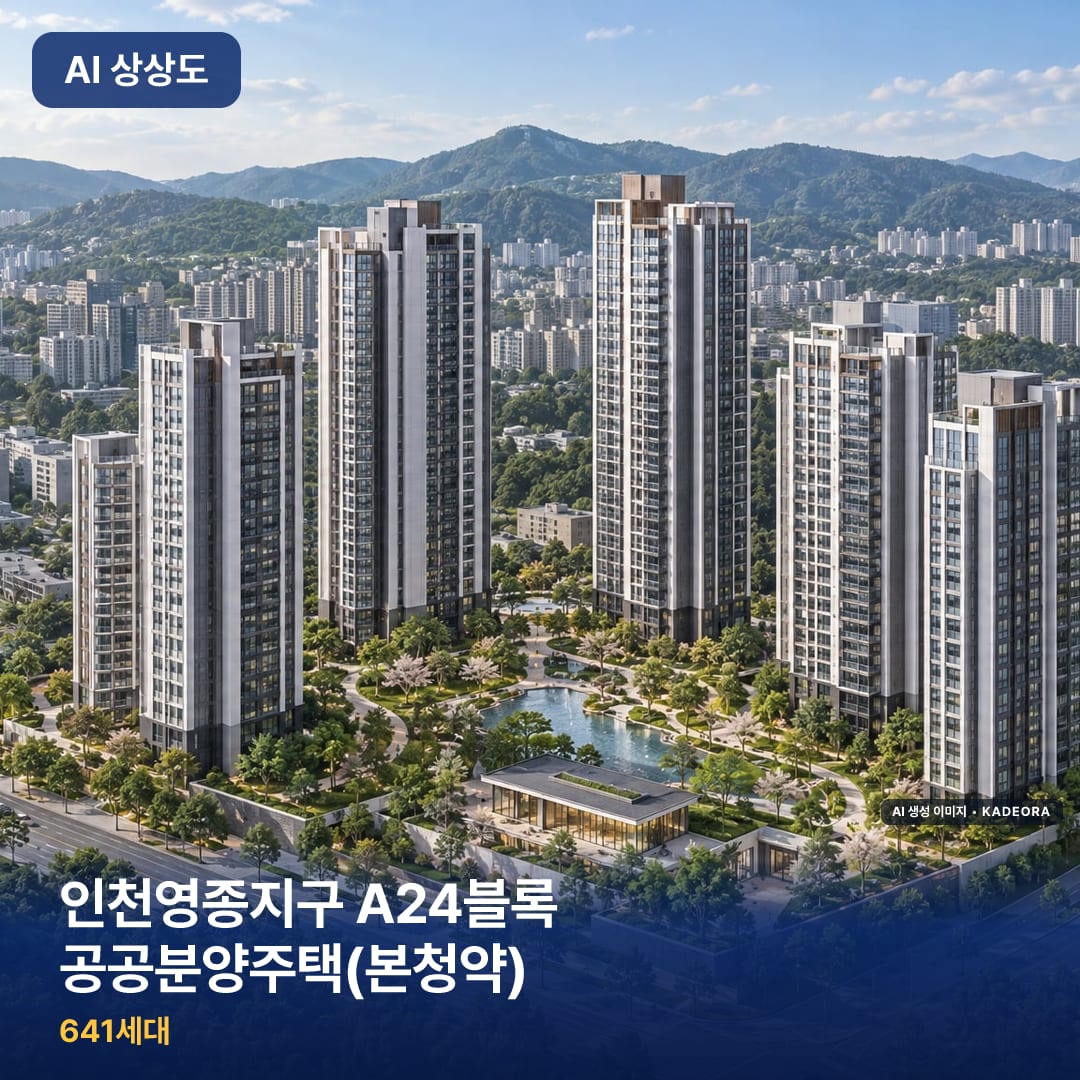 인천영종지구 A24블록 공공분양주택(본청약) 단지 썸네일 — AI 생성 이미지
