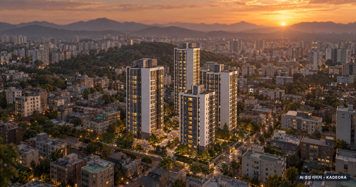 힐스테이트 양산더스카이 2단지 4개동·최고 20층·총 299세대 기준 AI 상상도(노을 항공) — 실제와 다를 수 있음