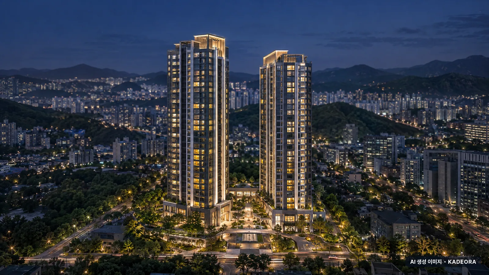 울산 호수공원 에일린의 뜰 2단지 단지 전경 AI 상상도 — 남구 야음동 210세대