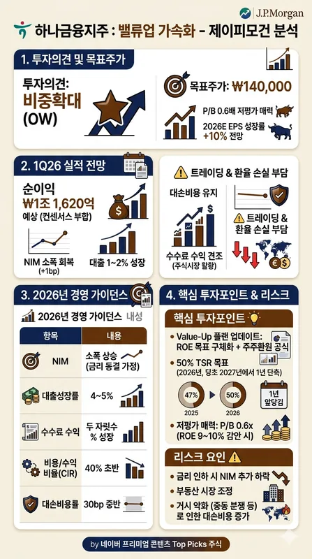하나금융지주 vs JP모건 비교 — 금융 투자 선택 아파트