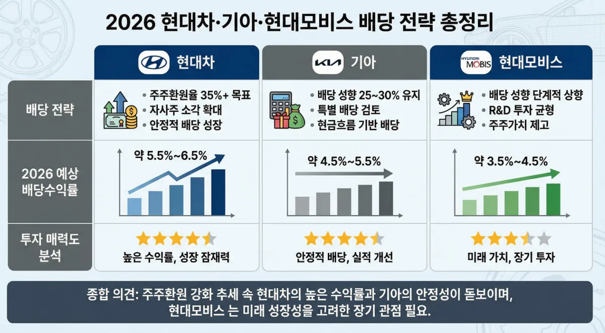 카더라 주식 시황 분석 — 현대모비스 배당 분석 — 2026 투자 포인트