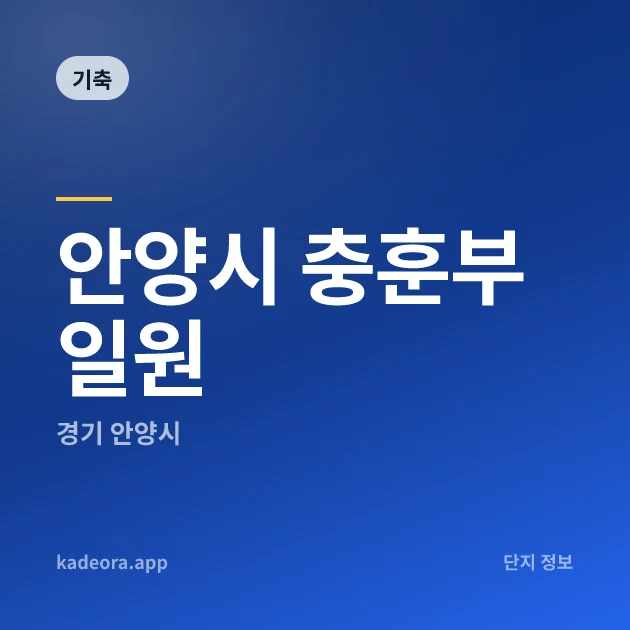 안양시 충훈부 일원 현장 카드