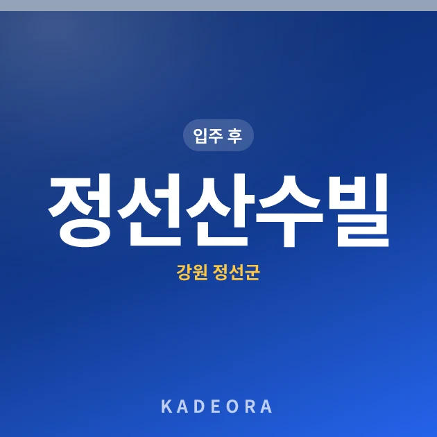 정선산수빌 현장 카드