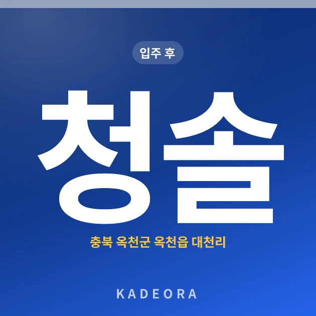 청솔아파트 현장 카드