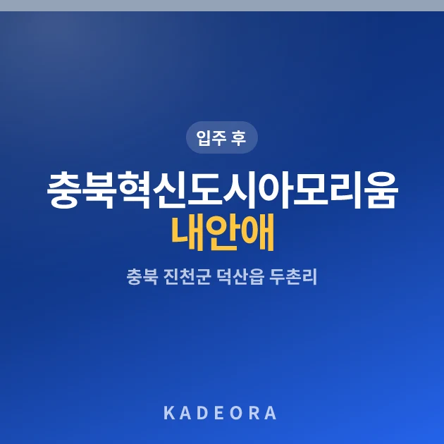 충북혁신도시아모리움내안애 현장 카드