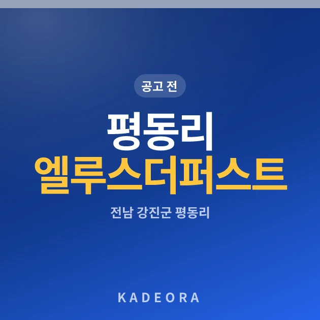 평동리 엘루스더퍼스트 아파트 현장 카드
