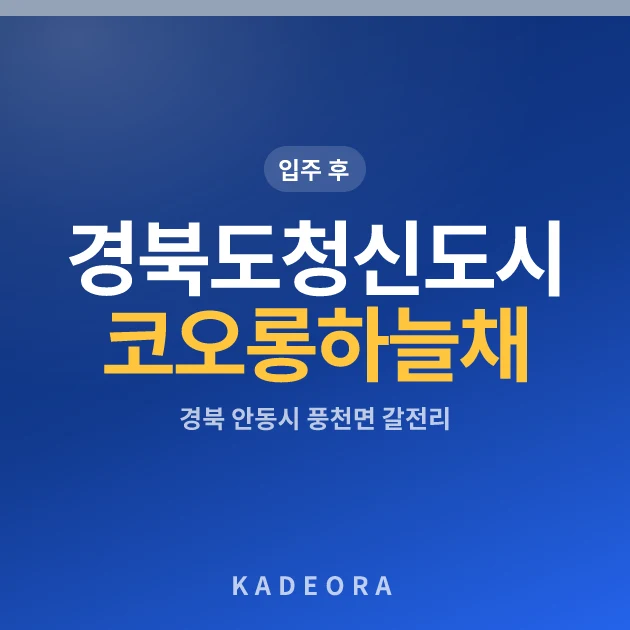 경북도청신도시 코오롱하늘채 현장 카드