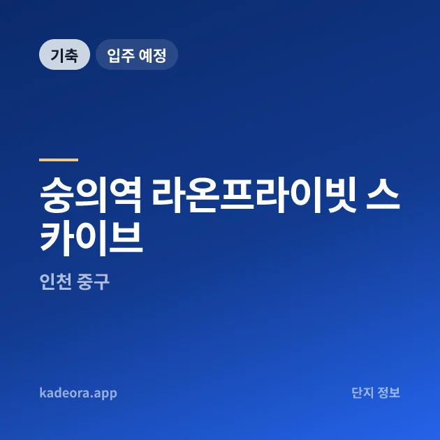 숭의역 라온프라이빗 스카이브 · 인천 중구 소재 · 착공 단계 현장 카드