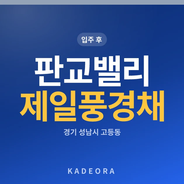 판교밸리제일풍경채 현장 카드