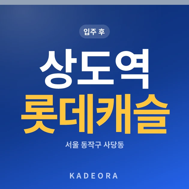 상도역 롯데캐슬 현장 카드