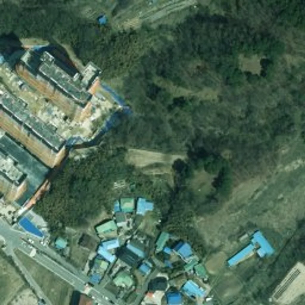 현대아파트 위성사진 — 옥천군 옥천읍 마암리