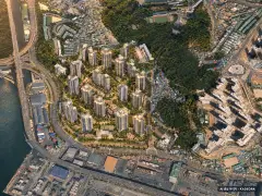 해링턴 마레 17개동·최고 36층·총 2,205세대(이번 1,382세대 공급) 기준 AI 상상도(노을 항공) — 실제와 다를 수 있음