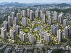 광명시 철산주공13단지 총 3,719세대 기준 AI 상상도(주간 항공) — 실제와 다를 수 있음