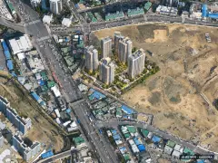 의왕시 고천가구역 총 929세대 기준 AI 상상도 — 실제와 다를 수 있음 의왕시 고천가구역 총 929세대 기준 AI 상상도(주간 항공) — 실제와 다를 수 있음