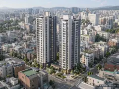 만안역 중앙하이츠 포레 2개동·최고 21층·총 115세대(이번 47세대 공급) 기준 AI 상상도 — 실제와 다를 수 있음 만안역 중앙하이츠 포레 2개동·최고 21층·총 115세대(이번 47세대 공급) 기준 AI 상상도(주간 항공) — 실제와 다를 수 있음