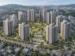 자산구역 총 1,250세대 기준 AI 상상도(주간 항공) — 실제와 다를 수 있음
