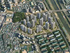 경기 광명 철산동 재건축 총 5,600세대 기준 AI 상상도 — 실제와 다를 수 있음 경기 광명 철산동 재건축 총 5,600세대 기준 AI 상상도(주간 항공) — 실제와 다를 수 있음