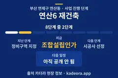 연산6 재건축 재개발 일정·단계 타임라인