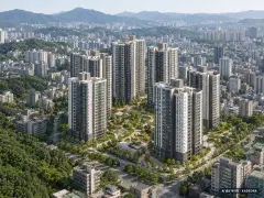 서초 롯데캐슬 아트팰리스 이번 835세대 공급 기준 AI 상상도 — 실제와 다를 수 있음 서초 롯데캐슬 아트팰리스 이번 835세대 공급 기준 AI 상상도(주간 항공) — 실제와 다를 수 있음