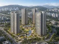 청주테크노폴리스 하트리움 더 메트로(S4블록) 4개동·이번 599세대 공급 기준 AI 상상도 — 실제와 다를 수 있음 청주테크노폴리스 하트리움 더 메트로(S4블록) 4개동·이번 599세대 공급 기준 AI 상상도(주간 항공) — 실제와 다를 수 있음