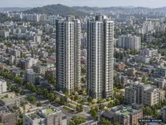 힐스테이트 평거 센트럴 2개동·최고 29층·총 261세대 기준 AI 상상도 — 실제와 다를 수 있음 힐스테이트 평거 센트럴 2개동·최고 29층·총 261세대 기준 AI 상상도(주간 항공) — 실제와 다를 수 있음
