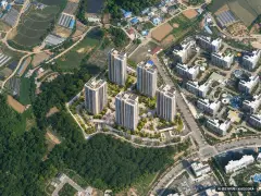 화성 비봉지구 B1블록 금성백조 예미지2차 5개동·최고 25층·총 530세대 기준 AI 상상도 — 실제와 다를 수 있음 화성 비봉지구 B1블록 금성백조 예미지2차 5개동·최고 25층·총 530세대 기준 AI 상상도(주간 항공) — 실제와 다를 수 있음