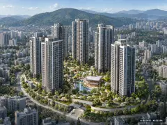 울산 북구 연암동 재건축 주간 항공 상상도 · AI 생성 이미지로 실제와 다를 수 있음 울산 북구 연암동 재건축 단지 전경 AI 상상도(주간 항공) — 북구