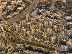 동탄 포레파크 자연앤 푸르지오(A76-2BL)(민영) 17개동·최고 25층·총 1,524세대(이번 403세대 공급) 기준 AI 상상도(노을 항공) — 실제와 다를 수 있음