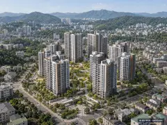 광교 자연앤 센트레빌 이번 240세대 공급 기준 AI 상상도(주간 항공) — 실제와 다를 수 있음