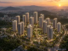 검단 센트레빌 에듀시티(AB8BL) 17개동·최고 25층·총 1,534세대 기준 AI 상상도(노을 항공) — 실제와 다를 수 있음